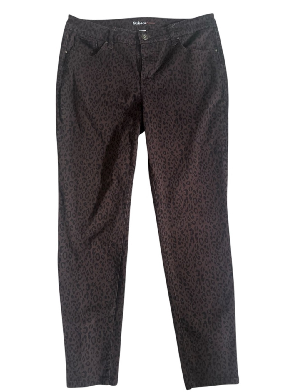 Style & Co Skinny Jeans Leopard Print Size 12